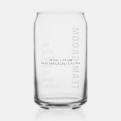 モダンチームグルーム仲間へのギフト ガラス缶 (裏面)