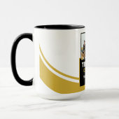 モダンチーム名フォトコーチありがとう マグカップ (左)