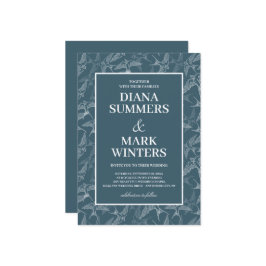 モダンツバメの模様結婚式招待状 招待状