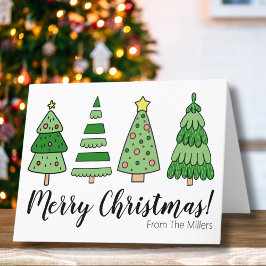 モダンツリーのクリスマスカード シーズンカード