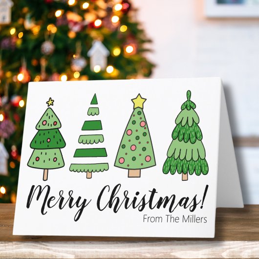 モダンツリーのクリスマスカード シーズンカード