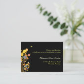 モダンツリーブラックウェディングレセプション エンクロージャーカード (スタンド正面)