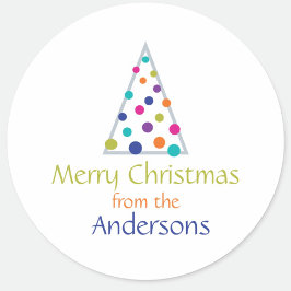 モダンツリー ネーム付き ラウンドシール