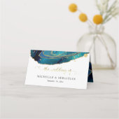 モダンティアルウォーター色金ゴールドゲート結婚ゲード プレイスカード (裏面)