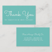 モダンティール（緑がかった色）ありがとう 名刺 (正面/裏面)