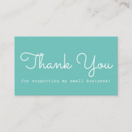 モダンティール（緑がかった色）ありがとう 名刺