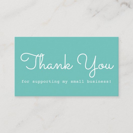 モダンティール（緑がかった色）ありがとう 名刺 (正面)