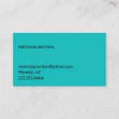 モダンティール(緑がかった色)とブラックオールパーソンティ 名刺 (裏面)