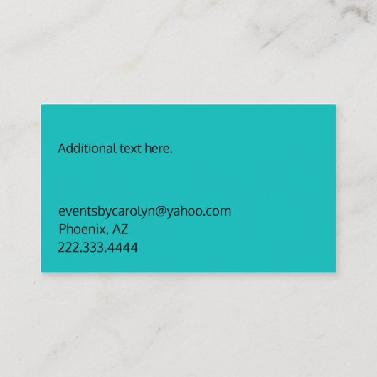 モダンティール（緑がかった色）とブラックオールパーソンティ 名刺 (裏面)