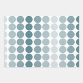 モダンティール（緑がかった色）と白 ラッピングペーパーシート (正面2)