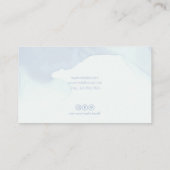 モダンティール(緑がかった色)と紫の水色 名刺 (裏面)