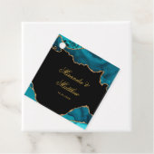 モダンティール（緑がかった色）と金ゴールドアガテ結婚石 フェイバータグ (インサイチュ)