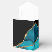 モダンティール（緑がかった色）と金ゴールドアガテ結婚石 フェイバーボックス (オープン)