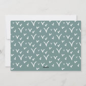 モダンティール(緑がかった色)アドベンチャー新年の写真 シーズンカード (裏面)