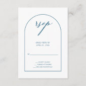 モダンティール(緑がかった色)アーチRSVPエンクロージャカード エンクロージャーカード (正面)