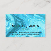 モダンティール（緑がかった色）アートフルード大理石絵を描プロフェッショナル 名刺 (正面)