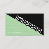 モダンティール（緑がかった色）エレガントミントグリーンとブラック2コロirs 名刺 (正面)