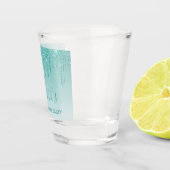 モダンティール（緑がかった色）グリッターバチェロレッテ ショットグラス (右)