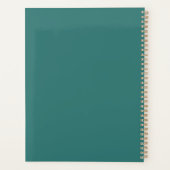 モダンティール（緑がかった色）グリーンビジネスロゴ2025 プランナー手帳 (裏面)