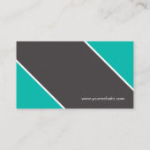 モダンティール（緑がかった色）ターコイズ企業のQRコードロゴ 名刺 (裏面)