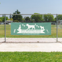 モダンティール（緑がかった色）ドッグシルエットドッググルーミングサロン