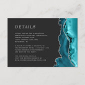 モダンティール(緑がかった色)ブルーアガテシルバーダーク結婚ズ詳細 エンクロージャーカード (正面)