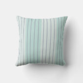 モダンティール(緑がかった色)ブルーグレイストライプズ クッション (裏面)