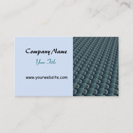 モダンティール（緑がかった色）ブルーデザイン 名刺 (正面)