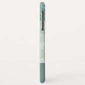 モダンティール（緑がかった色）ブルーマーブルモノグラミニマルム Case-Mate iPhoneケース (裏面/左)