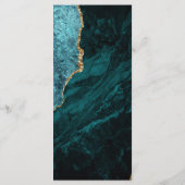 モダンティール（緑がかった色）ブルー金ゴールドアガテダーク結婚ズ メニュー (裏面)