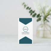 モダンティール（緑がかった色）プロフェッショナルロゴソーシャルアイコンカスタム 名刺 (スタンド正面)