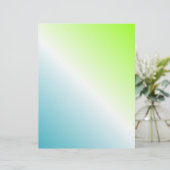 モダンティール（緑がかった色）ホワイトグリーン勾配スクラップブック紙 (スタンド正面)