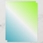 モダンティール（緑がかった色）ホワイトグリーン勾配スクラップブック紙 (正面/裏面)