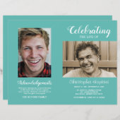 モダンティール(緑がかった色)写真追悼会 (正面/裏面)