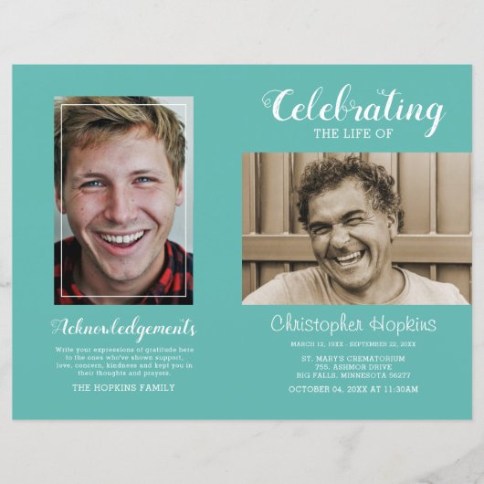 モダンティール(緑がかった色)写真追悼会 (正面)