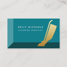 モダンティール(緑がかった色)及びフェイク金ゴールド真空洗浄業務 名刺