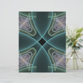 モダンティール（緑がかった色）幾何学的フラクタルアートグラフィック (スタンド正面)