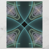 モダンティール（緑がかった色）幾何学的フラクタルアートグラフィック (正面)