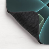 モダンティール(緑がかった色)幾何学的フラクタルアートグラフィック マウスパッド (コーナー)