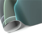 モダンティール（緑がかった色）幾何学的フラクタルアートグラフィック ラッピングペーパー (ロールコーナー)