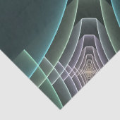 モダンティール（緑がかった色）幾何学的フラクタルアートグラフィック 薄葉紙 (詳細)