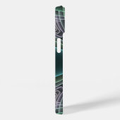 モダンティール（緑がかった色）幾何学的フラクタルアートグラフィック Case-Mate iPhoneケース (裏面 / 右)