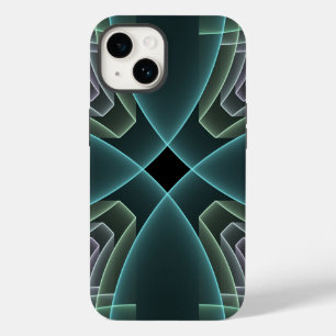 モダンティール(緑がかった色)幾何学的フラクタルアートグラフィック Case-Mate iPhone 14ケース
