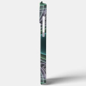 モダンティール（緑がかった色）幾何学的フラクタルアートグラフィック Case-Mate iPhoneケース (裏面 / 左)