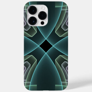 モダンティール（緑がかった色）幾何学的フラクタルアートグラフィック Case-Mate iPhone 14 PRO MAXケース