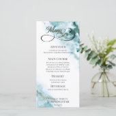 モダンティール(緑がかった色)水カラー苔の瑪瑙メニュー (スタンド正面)