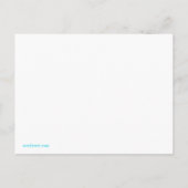 モダンティール（緑がかった色）男の赤ちゃん写真はがき 案内ポストカード (裏面)