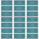 モダンティール（緑がかった色）結婚ズゲスト住所 シール (正面)