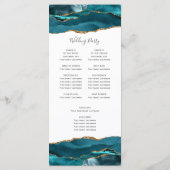 モダンティール（緑がかった色）金ゴールドアガ結婚ート プログラム (裏面)