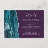モダンティール（緑がかった色）銀アガテパープル結婚ズ詳細 エンクロージャーカード (正面)